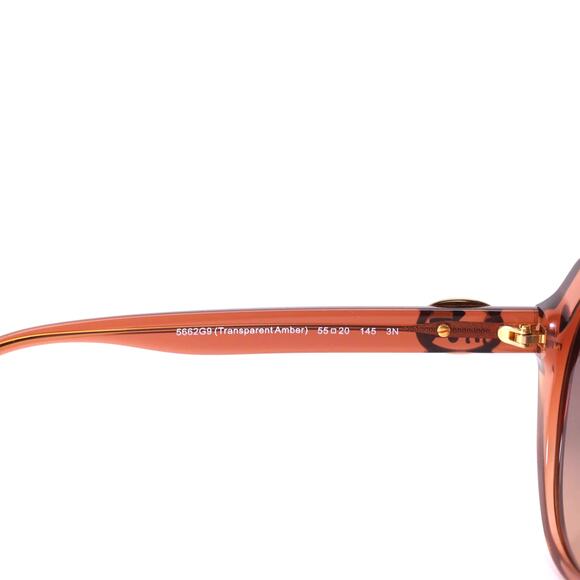 Coach Round Womens Sunglasses - Transparent Amber/Brown - NWT - Picture 5 of 13